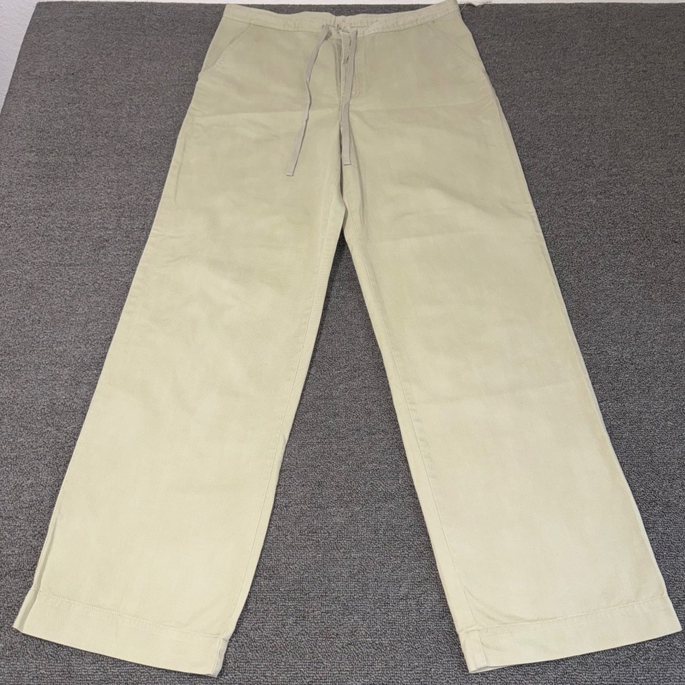 NWT Gap Factory Khaki Wide Leg Cotton Drawstring Pants Tan Women's Size Medium